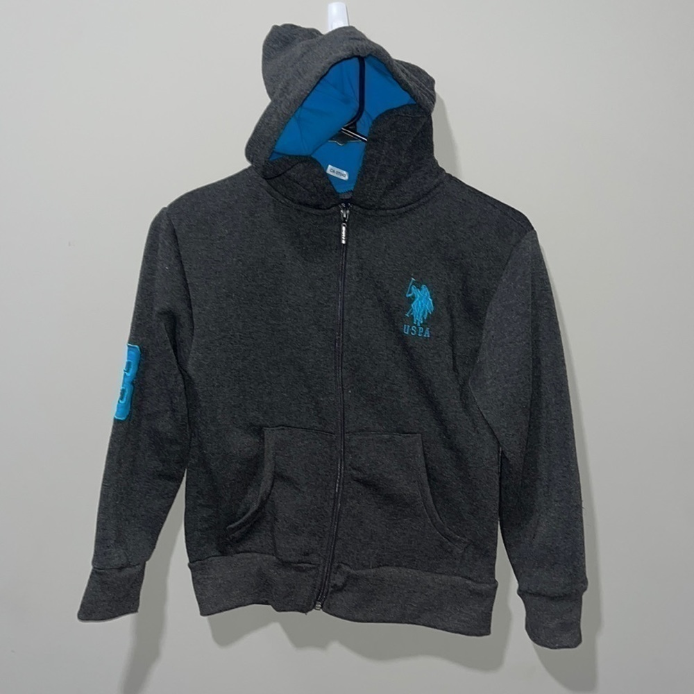 U.S. Polo Assn youth size 8 zip up  hoodie